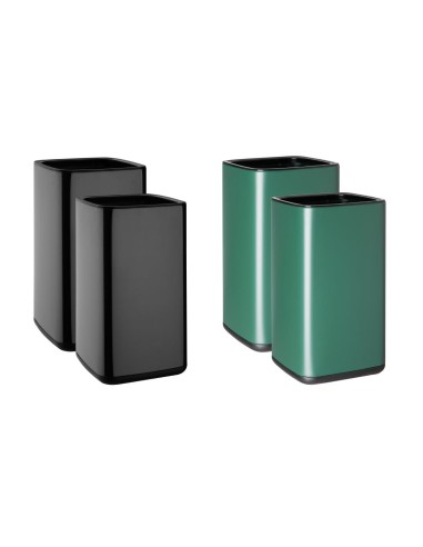 Poubelle carrée Bolero noire 10L - design élégant