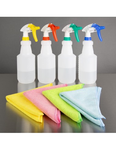 Chiffons microfibre Jantex verts - lot de 5