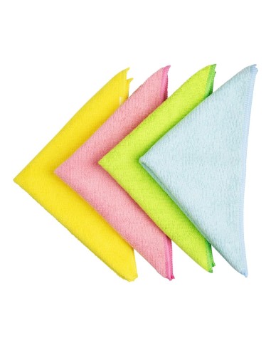 Chiffons microfibre Jantex jaunes 400x400 mm - lot de 5