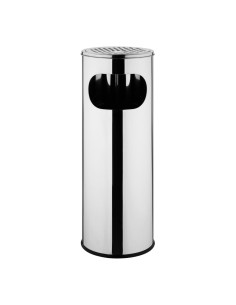 Cendrier poubelle Bolero 12L - Inox noir