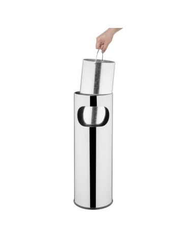 Cendrier poubelle Bolero 12L - Inox noir