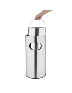 Cendrier poubelle Bolero 30L - inox noir 2