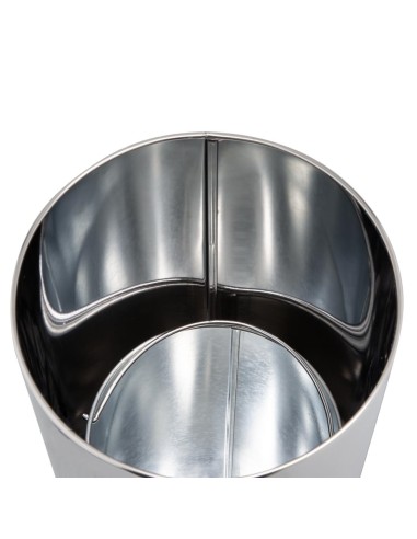 Cendrier poubelle Bolero 12L - Inox noir