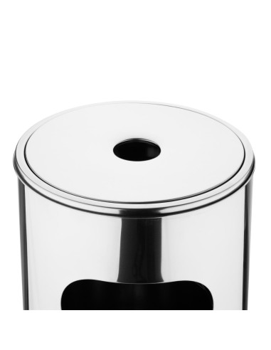 Cendrier poubelle Bolero 30L - inox noir