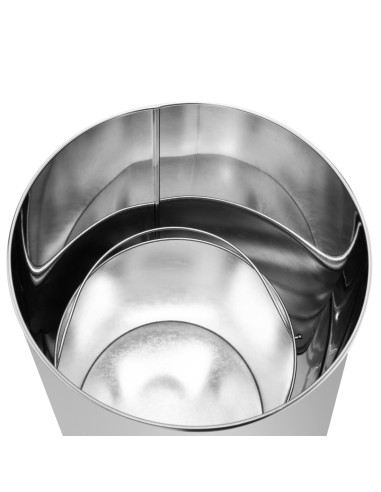 Cendrier poubelle Bolero 30L - inox noir