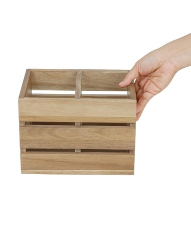 Organisateur de table en bois d'acacia Olympia 210x160x150mm