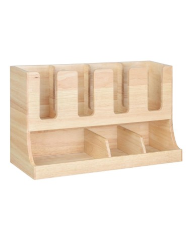 Organisateur de gobelets Olympia en bois d'hévéa - 450x405x240 mm
