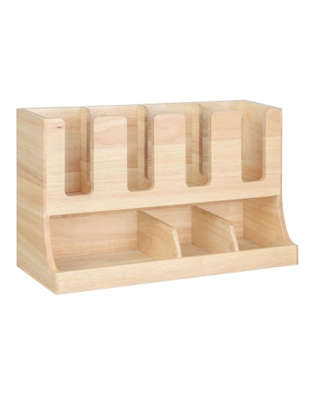 Organisateur de gobelets Olympia en bois d'hévéa - 450x405x240 mm