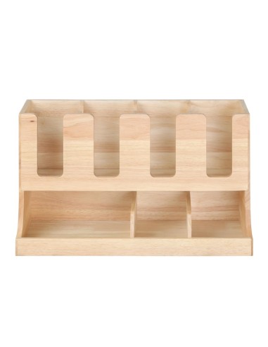 Organisateur de gobelets Olympia en bois d'hévéa - 450x405x240 mm