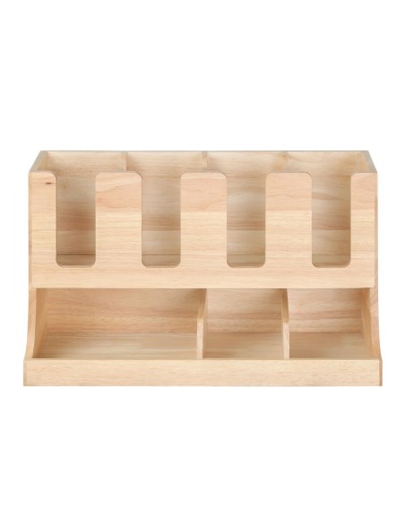 Organisateur de gobelets Olympia en bois d'hévéa - 450x405x240 mm