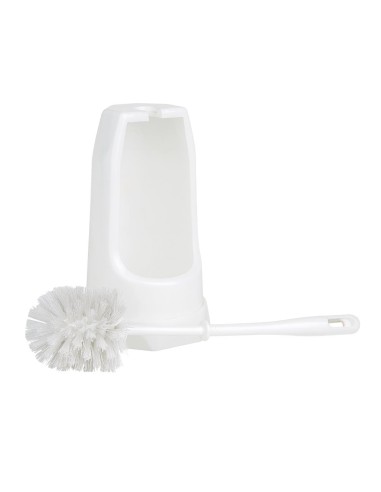 Brosse ronde Jantex blanc avec support - 370 mm