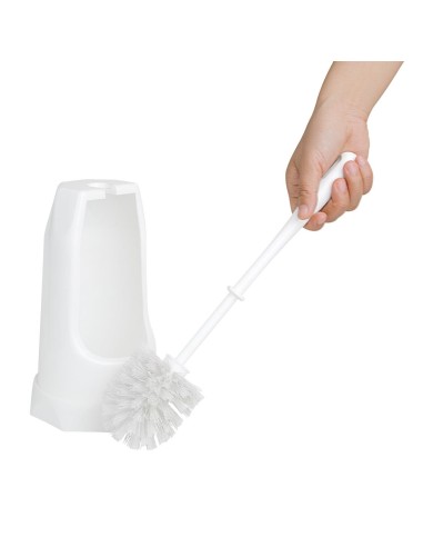 Brosse ronde Jantex blanc avec support - 370 mm