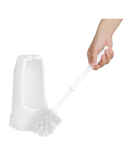 Brosse ronde Jantex blanc avec support - 370 mm