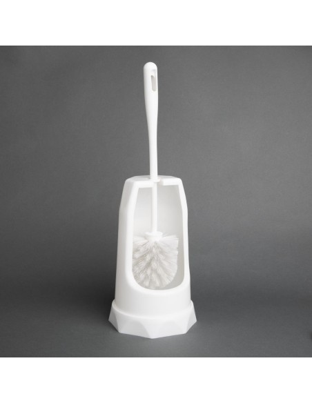 Brosse ronde Jantex blanc avec support - 370 mm