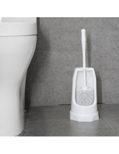 Brosse ronde Jantex blanc avec support - 370 mm