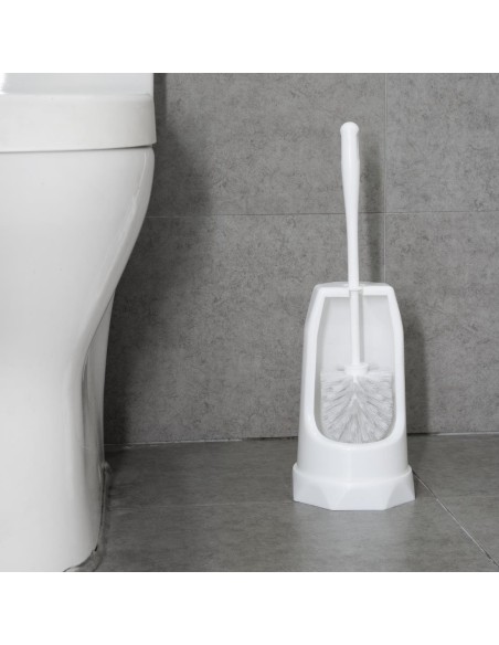 Brosse ronde Jantex blanc avec support - 370 mm