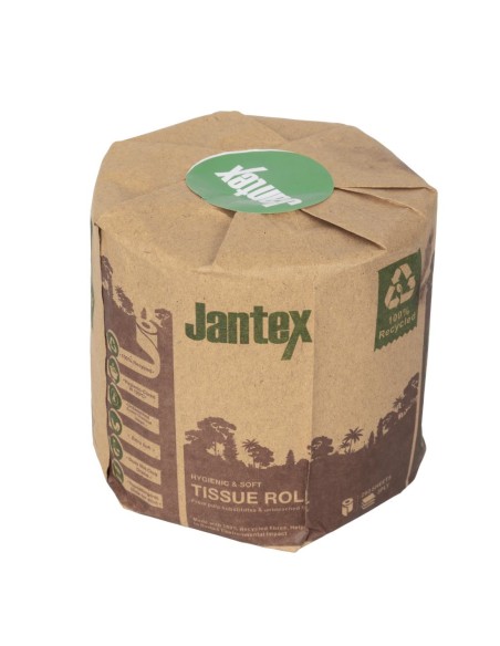 Rouleaux papier toilette Jantex Green 100% recyclé - Lot de 36