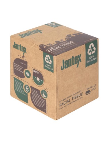Cube de mouchoirs Jantex Green 100% recyclé - lot de 36