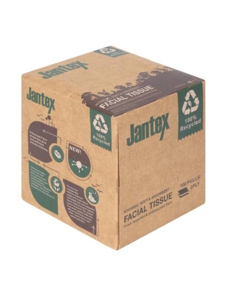 Cube de mouchoirs Jantex Green 100% recyclé - lot de 36