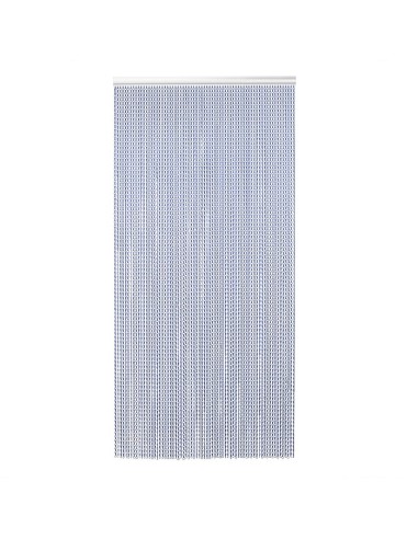 Moustiquaire de porte à chaînes EazyZap bleue - Aluminium