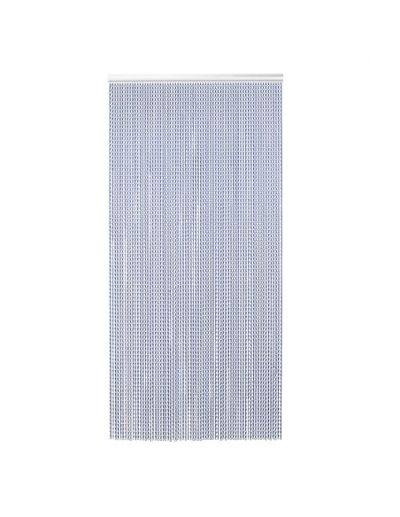 Moustiquaire de porte à chaînes EazyZap bleue - Aluminium