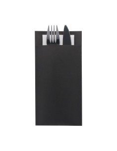 Pochettes à couverts Europochette taille royale noire - lot de 250 2