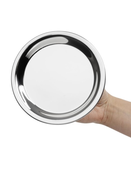 Plateau à addition rond inox Olympia 150mm - élégant et pratique