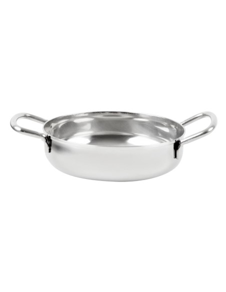 Plat en inox double poignée Olympia 125 mm