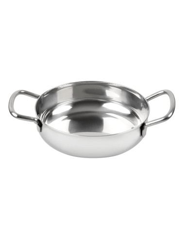 Plat en inox double poignée Olympia 125 mm