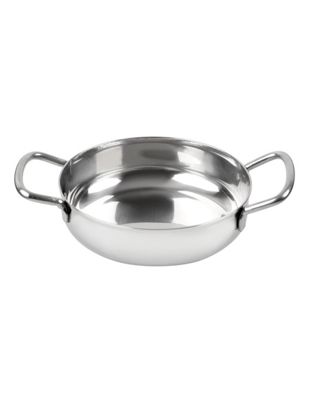 Plat en inox double poignée Olympia 125 mm