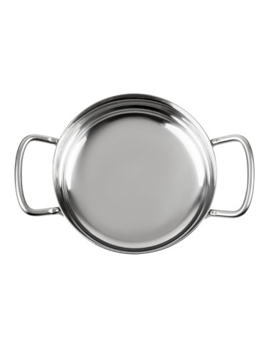 Plat en inox double poignée Olympia 125 mm