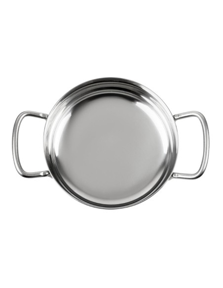Plat en inox double poignée Olympia 125 mm