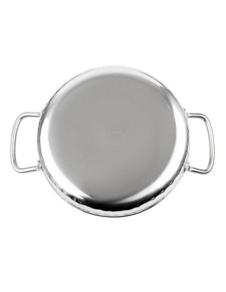 Plat double poignée inox martelé Olympia 125mm - Vente en ligne