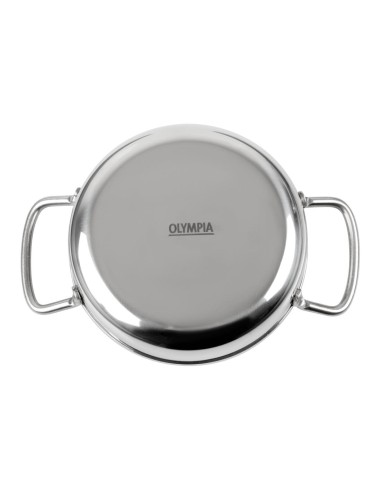 Plat en inox double poignée Olympia 125 mm