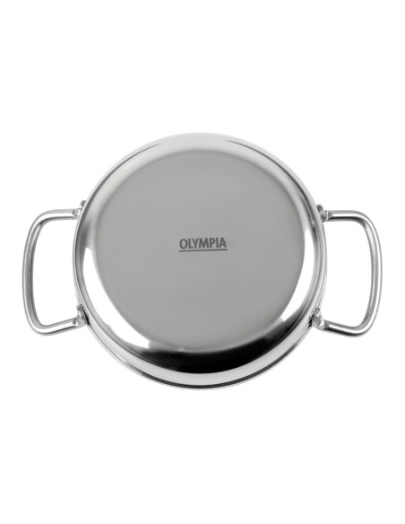 Plat en inox double poignée Olympia 125 mm
