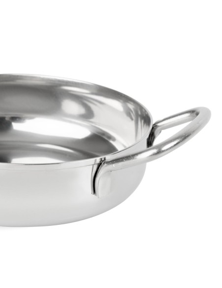 Plat en inox double poignée Olympia 125 mm