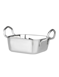 Plat de présentation inox carré 115x115 mm - Olympia