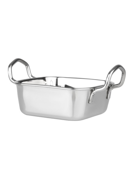 Plat de présentation inox carré 115x115 mm - Olympia