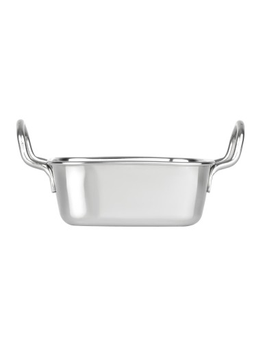 Plat de présentation inox carré 115x115 mm - Olympia