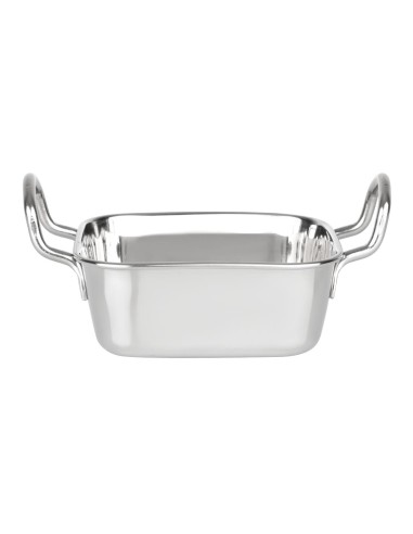 Plat de présentation inox carré 115x115 mm - Olympia