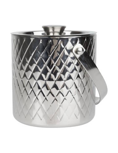 Seau à glace double paroi Olympia Geo 2L - inox