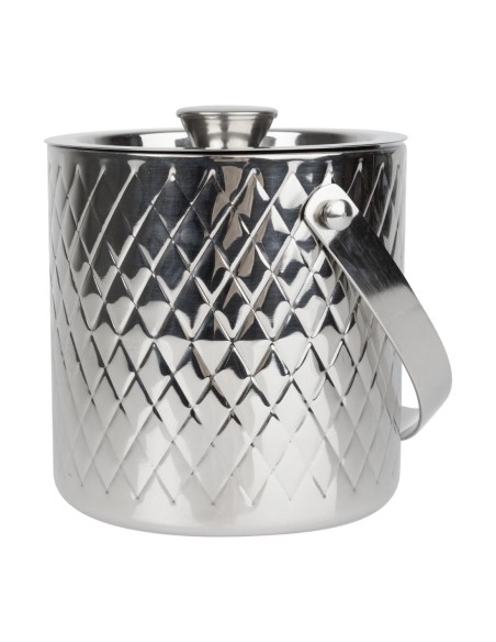 Seau à glace double paroi Olympia Geo 2L - inox