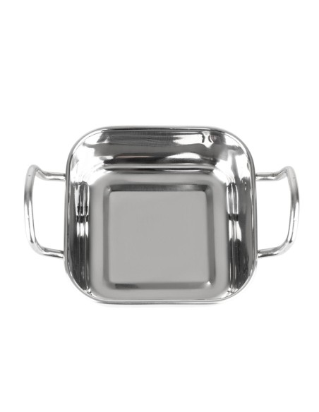 Plat de présentation inox carré 115x115 mm - Olympia