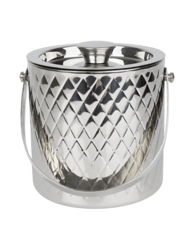 Seau à glace double paroi Olympia Geo 2L - inox