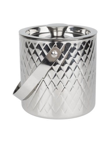 Seau à glace double paroi Olympia Geo 2L - inox