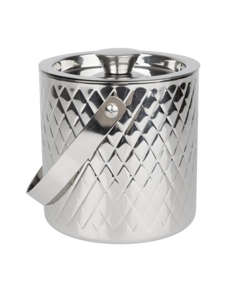 Seau à glace double paroi Olympia Geo 2L - inox