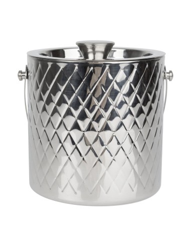 Seau à glace double paroi Olympia Geo 2L - inox