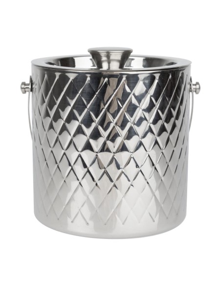 Seau à glace double paroi Olympia Geo 2L - inox
