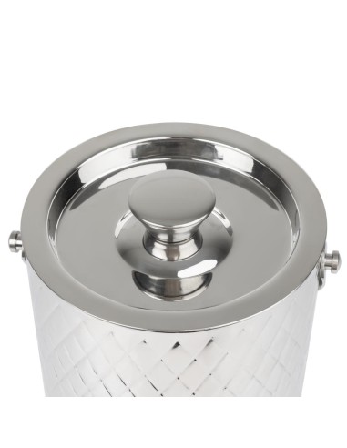 Seau à glace double paroi Olympia Geo 2L - inox