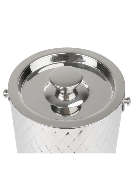 Seau à glace double paroi Olympia Geo 2L - inox